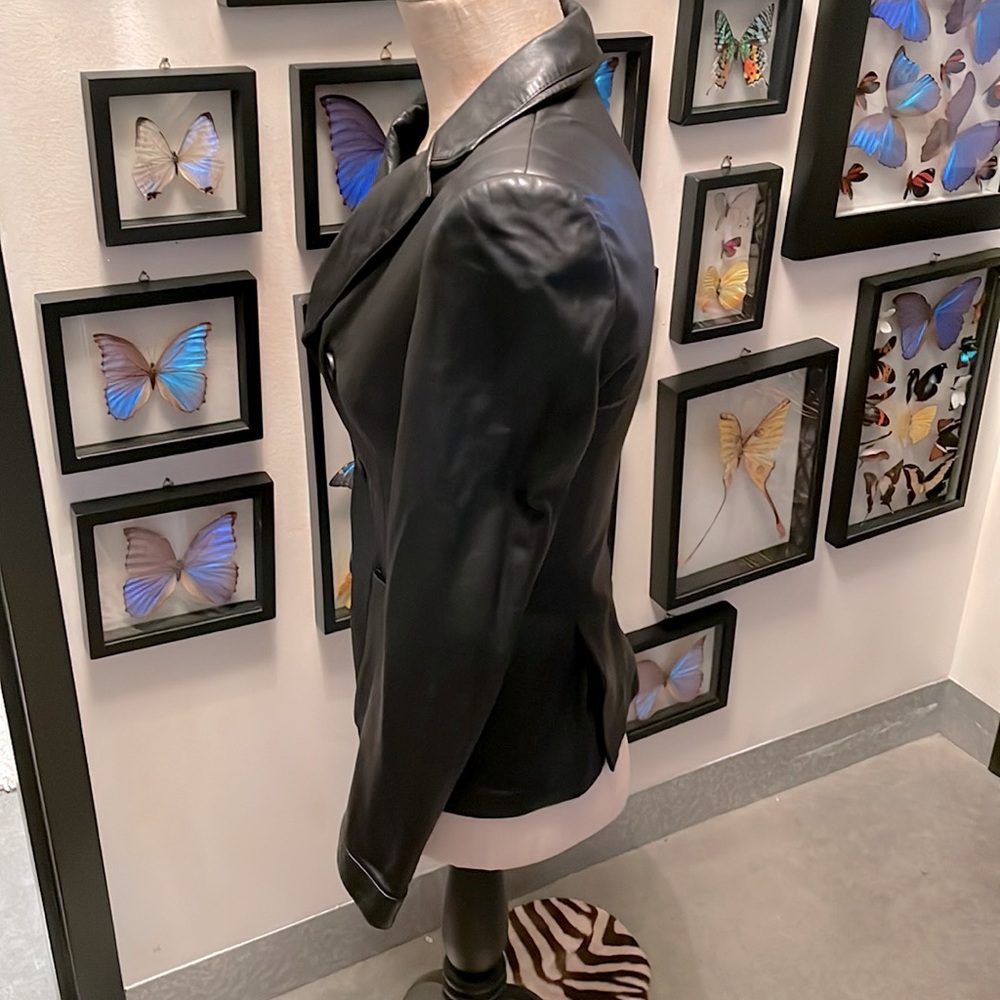 Vintage Balenciaga black leather jacket size 38 - Picture 7 of 16